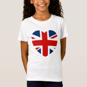 Camiseta El Corazón de la Bandera de la bandera de la Unión
