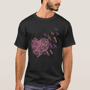 Camiseta El corazón de la libélula que vuela del corazón
