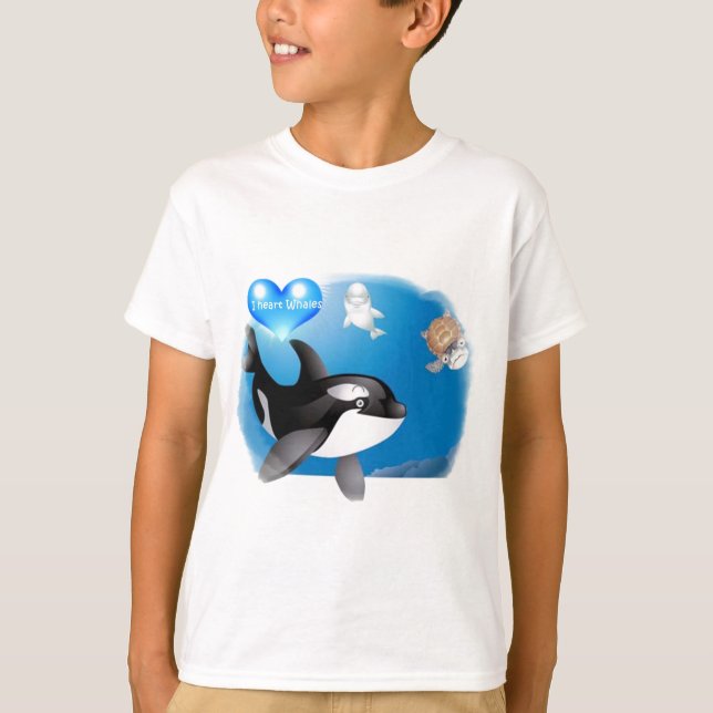 Camiseta El corazón de la orca (orca) I diseña (Anverso)