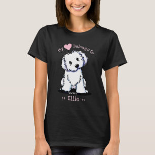 Camiseta El CORAZÓN de Tulear MY del algodón PERTENECE
