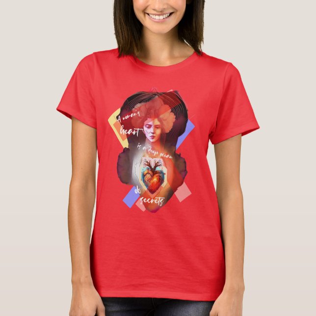 Camiseta El corazón de una mujer (Anverso)
