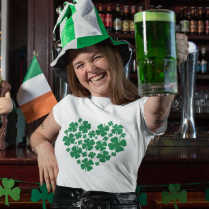 Camiseta El corazón del amante verde irlandés St. Patrick's