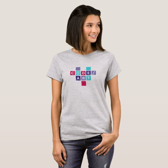 Camiseta El corazón del código/del arte (Anverso completo)