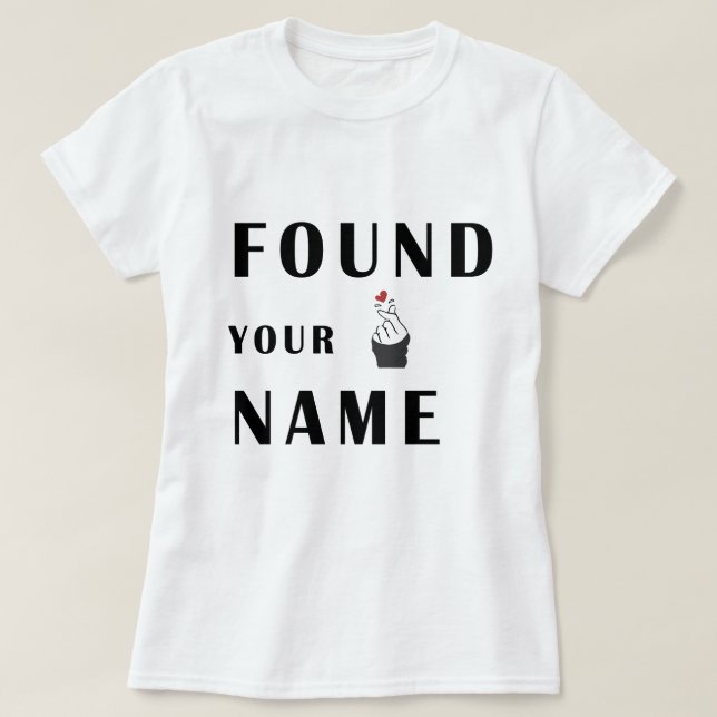 Camiseta El corazón del dedo (Diseño del anverso)