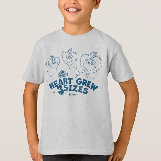 Camiseta El corazón del Grinch creció 3 tamaños (Anverso)