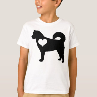 Camiseta El corazón del Malamute de Alaska embroma la