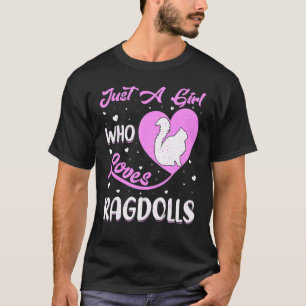 Camiseta El Corazón Forma Ragdoll Un Chica Que Ama Ragdolls