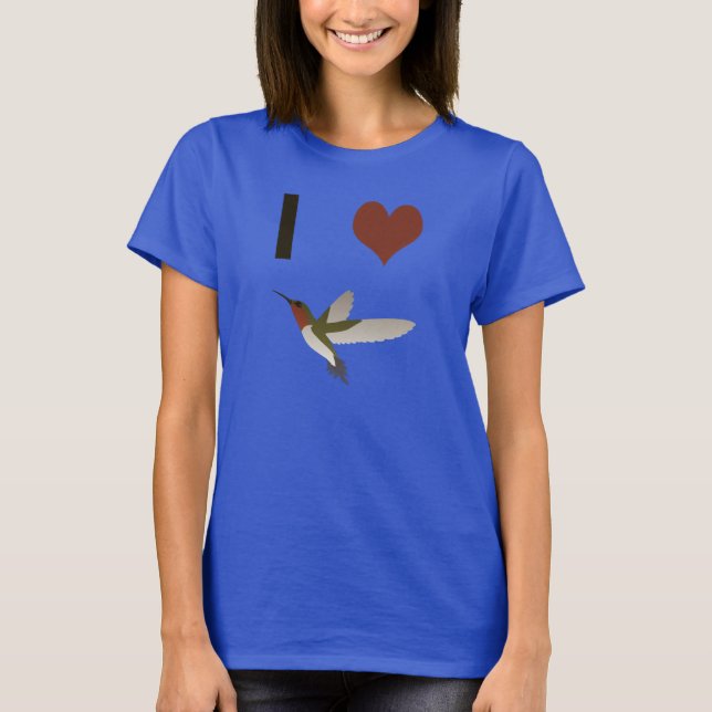 Camiseta El corazón Hummingbirds (Anverso)