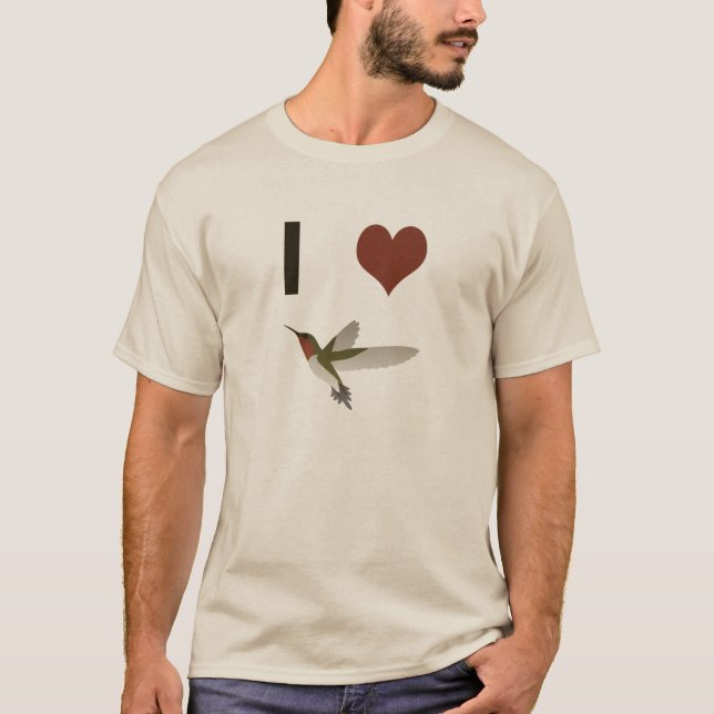 Camiseta El corazón Hummingbirds (Anverso)