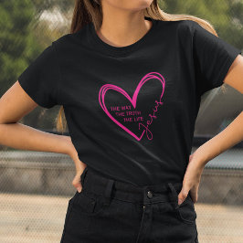 Camiseta El Corazón Moderno Rosa Jesús De La Forma En Que L