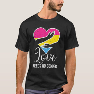 Camiseta El corazón pansexual, el amor enorme no necesita u