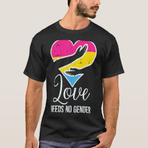 Camiseta El corazón pansexual, el amor enorme no necesita u