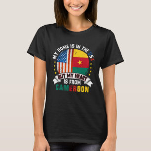Camiseta El corazón patriota camerunés-americano es de Came