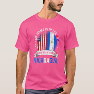 Camiseta El corazón patriota nicaragüense es de Nicaragua