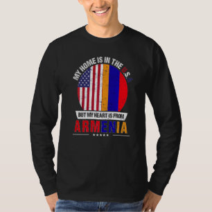 Camiseta El Corazón Patriótico Armenio Estadounidense Es De