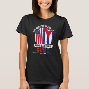 Camiseta El Corazón Patriótico Cubano-Estadounidense Es De