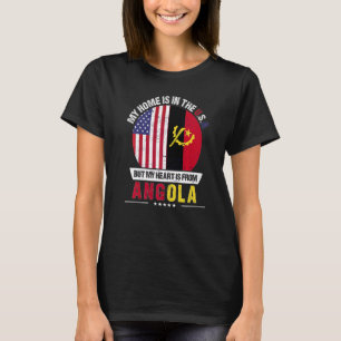 Camiseta El Corazón Patriótico Norteamericano Angoleño Es D