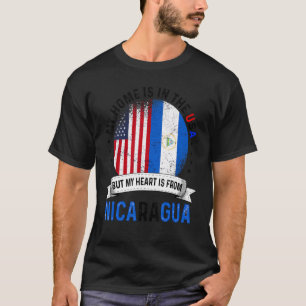 Camiseta El Corazón Patriótico Norteamericano De Nicaragua 