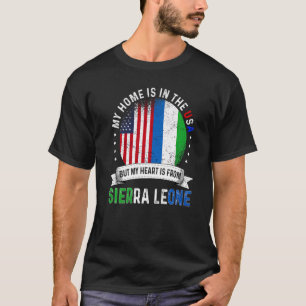 Camiseta El Corazón Patriótico Norteamericano de Sierra Leo