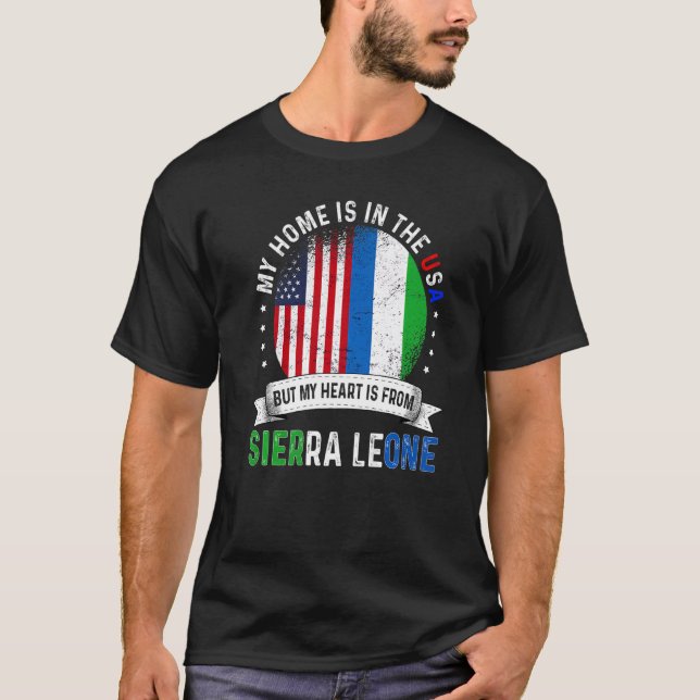 Camiseta El Corazón Patriótico Norteamericano de Sierra Leo (Anverso)