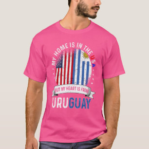 Camiseta El Corazón Patriótico Uruguayo Estadounidense Es D
