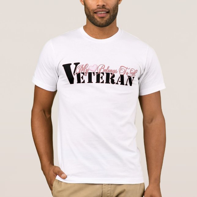 Camiseta El corazón pertenece a un veterano (Anverso)