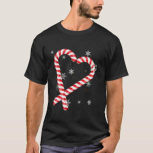 Camiseta El corazón rojo ama a los Navidades de Santa Candy