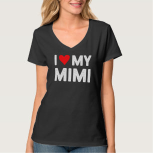 Camiseta El Corazón Rojo Ama A Mimi Vintage Yo Amo A Mi Mim