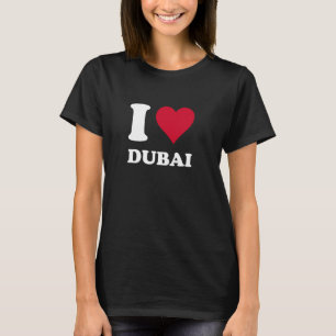 Camiseta El corazón rojo que amo a Dubai