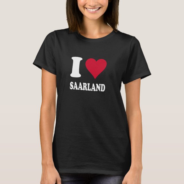 Camiseta El corazón rojo que amo Sarre (Anverso)