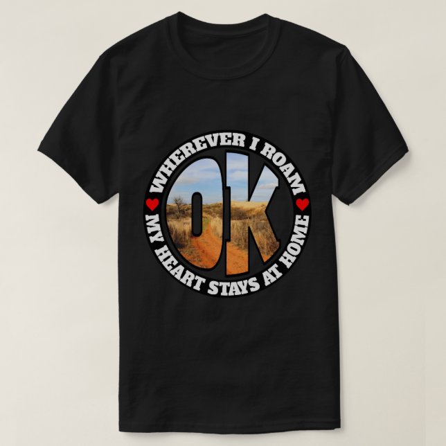 Camiseta El corazón se queda en casa - Oklahoma (Diseño del anverso)