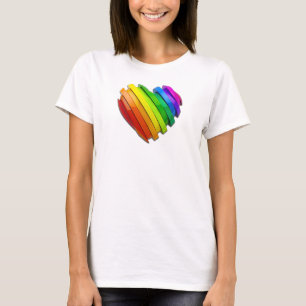 Camiseta El corazón tridimensional escultural de SlipperyJo