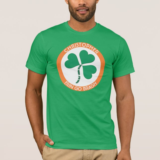 Camiseta El corazón verde irlandés Erin va Bragh Irlanda (Anverso)