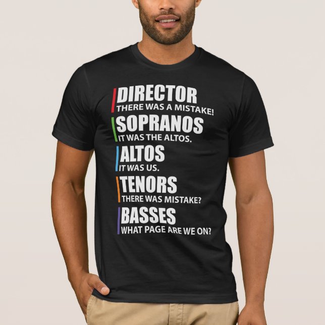 Camiseta El coro cantante del coro divertido de la música (Anverso)