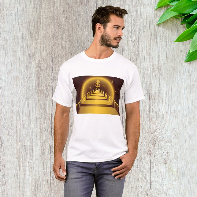 Camiseta El corredor bancario dorado resplandece la financi (Subido por el creador)