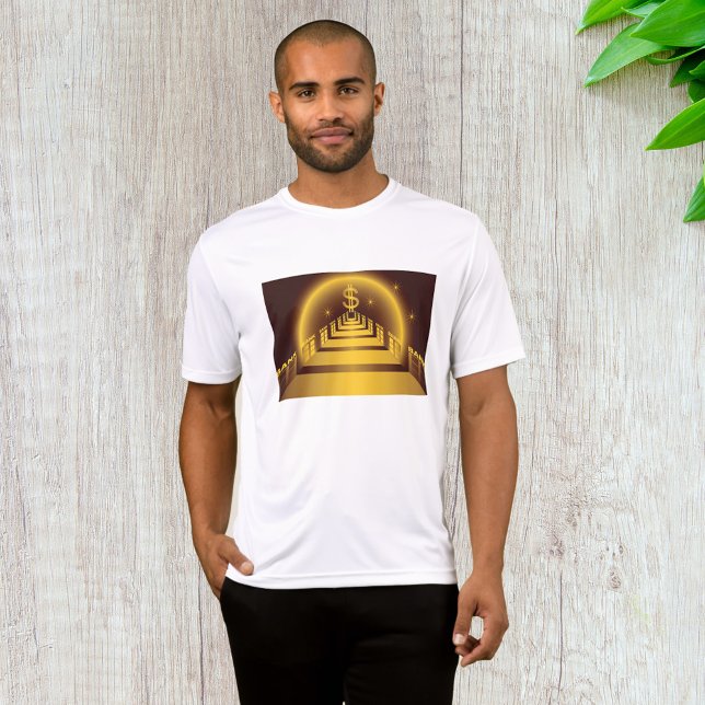 Camiseta El corredor bancario dorado resplandece la financi (Subido por el creador)