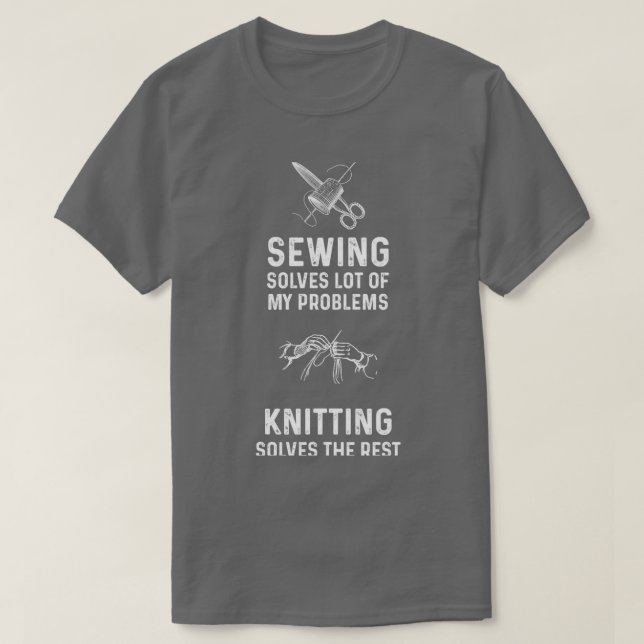 Camiseta El coser y el punto graciosos del Navidad del rega (Diseño del anverso)