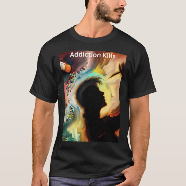 Camiseta El costo de la adicción (Anverso)