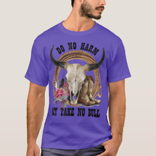 Camiseta El Cowboy Occidental Boots Bull Skull No Hace Daño