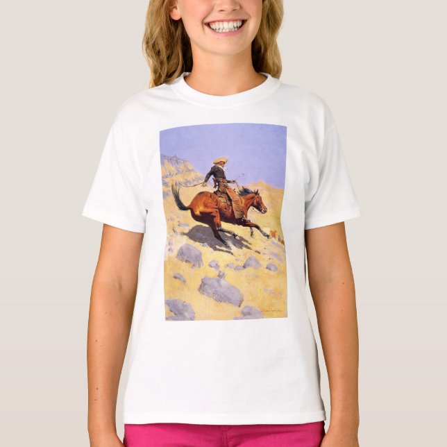 Camiseta El Cowboy (por Frederic Remington) (Anverso)