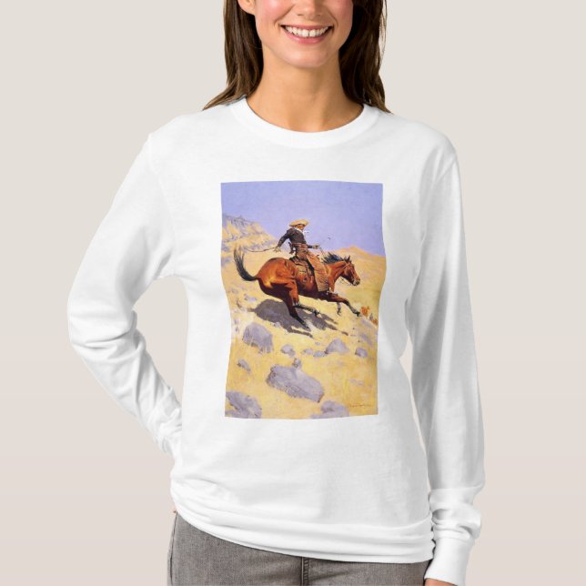 Camiseta El Cowboy (por Frederic Remington) (Anverso)