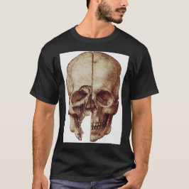 Camiseta El cráneo de Da Vinci, el béisbol de tres cuartos 