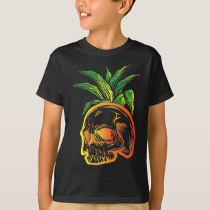 Camiseta El cráneo de piña Aloha sale de Hawaii Gótico asus