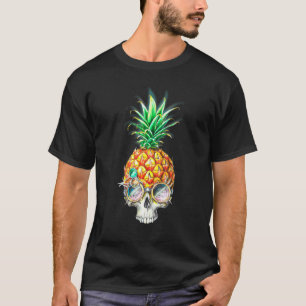Camiseta El cráneo de piña Aloha se extiende por el Gótico 