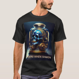 Camiseta El Cráneo De Steampunk En Jar Enfurece Cuando Se A