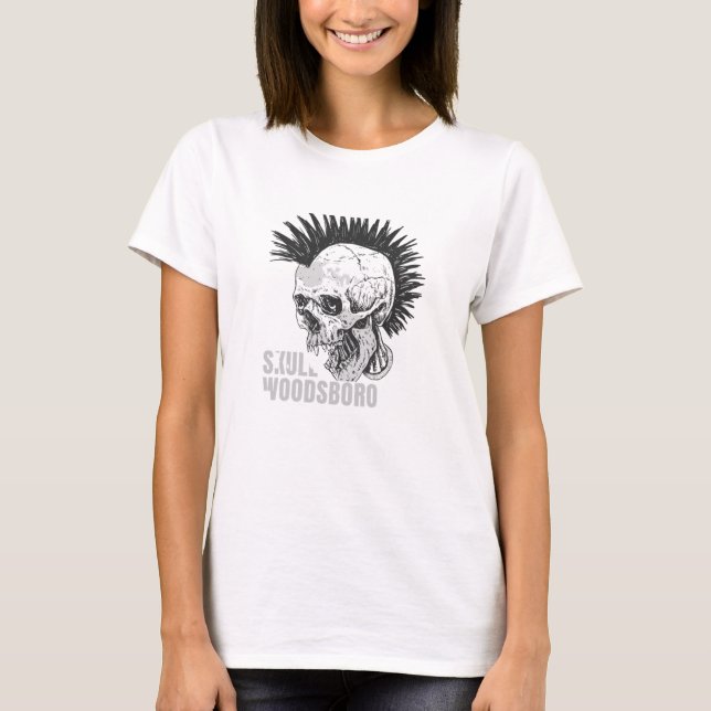 Camiseta El cráneo de Woodsboro se enfrenta al club de cine (Anverso)