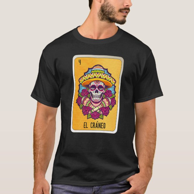Camiseta El Cráneo Mexican Slang Lottery Bingo Cards   (Anverso)