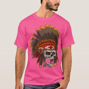 Camiseta El cráneo nativo americano inspirado