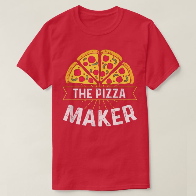 Camiseta El creador de pizza, el gracioso virus del queso d (Diseño del anverso)