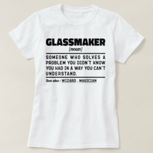 Camiseta El creador de vidrio Noun, trabajador hecho a mano